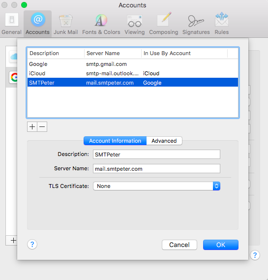 Apple mail instellingen 2 Apple mail screenshot 2